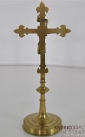 XL! DUŻY! Antyk stary mosiężny krzyż z Jezusem Chrystusem z lat 1900