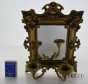 Zabytkowe lusterko ze świecznikiem antyk pałacowy lustro malutkie