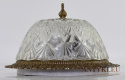 Zjawiskowy plafon pałacowy z kryształowym kloszem. Lampy vintage retro.