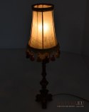 Eklektyczna smuka lampa stołowa z abażurem. Lampy retro.