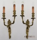 2 rasowe kinkiety barokowe duże oryginalne lampy ścienne w stylu barok rokoko prawdziwe antyki