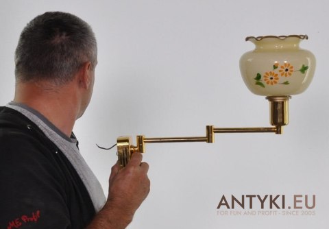 2 regulowane ruchome kinkiety stare rustykalne lampy z potencjometrem.
