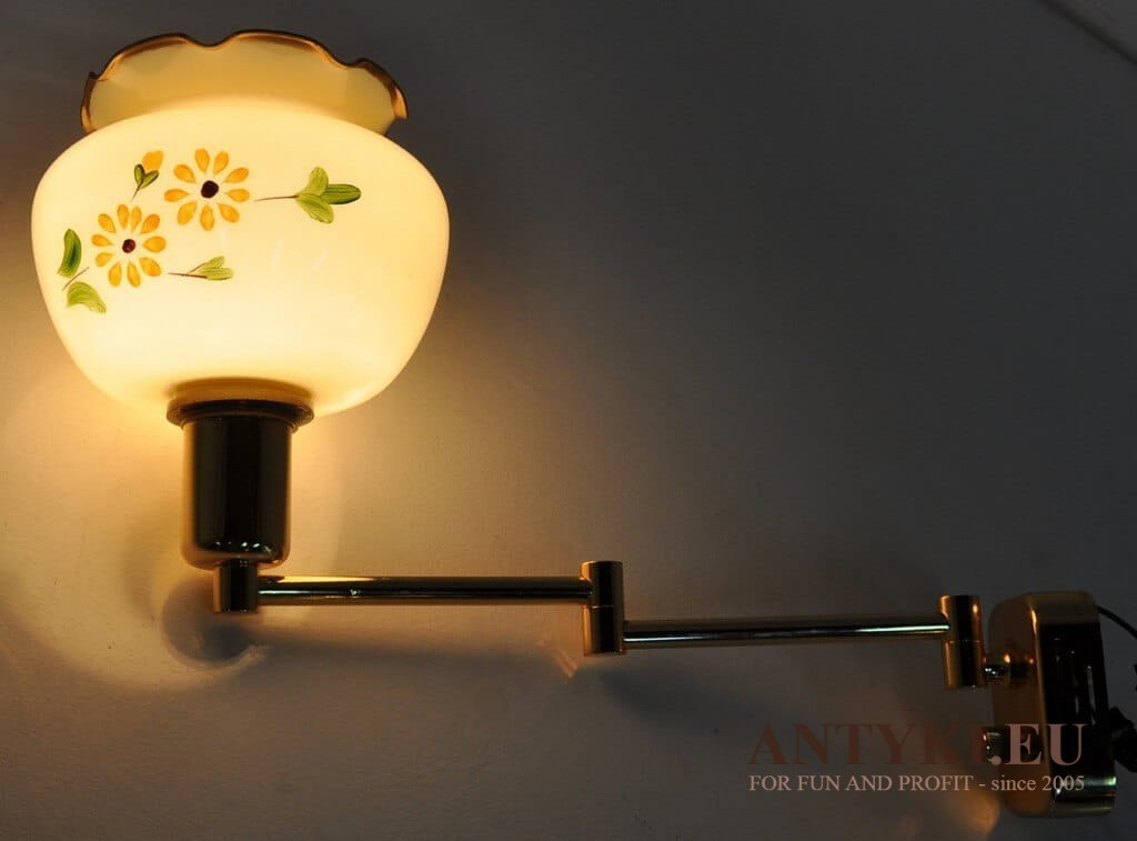 2 regulowane ruchome kinkiety stare rustykalne lampy z potencjometrem na ściene