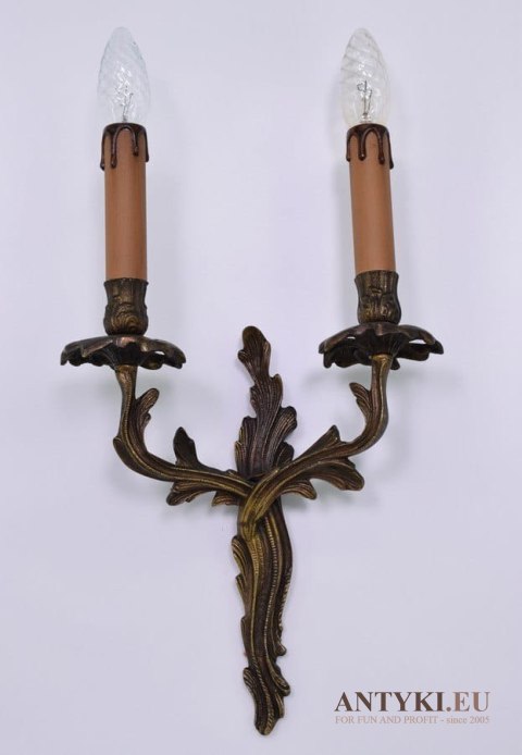 Antyczny kinkiet barok rokoko lampa ścienna rokokowa barokowa do dworu pałacyku