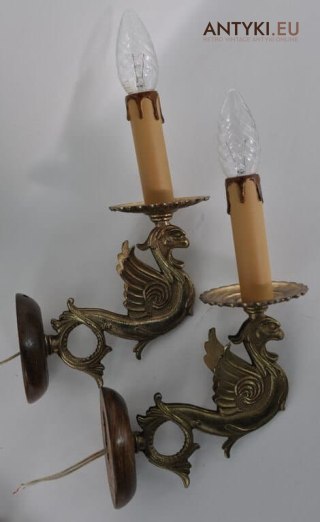 Kinkiety do gabinetu. Smoki kinkiety gabinetowe. Antyki retro vintage.