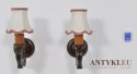 ANTYK RECZNIE RZEZBIONE DREWNIANE KINKIETY LAMP x