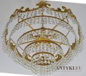 Antyk kryształowy żyrandol pałacowy luksusowa lampa sufitowa z kryształami