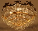 Antyk kryształowy żyrandol pałacowy luksusowa lampa sufitowa z kryształami
