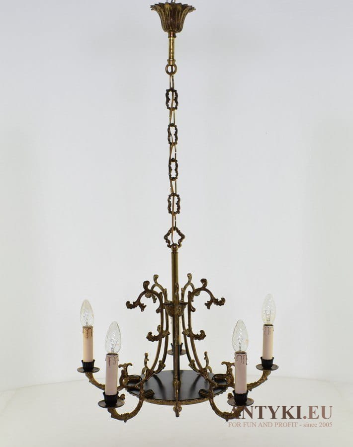 Cesarski żyrandol Empire francuski chandelier zabytkowy do salonu lub ekskluzywnego pokoju