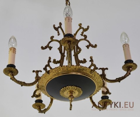 Cesarski żyrandol Empire francuski chandelier zabytkowy do salonu lub ekskluzywnego pokoju