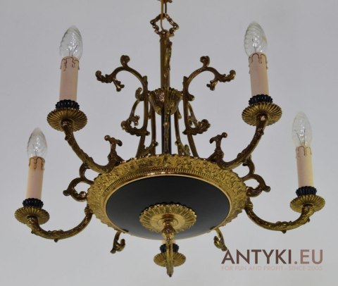 Cesarski żyrandol Empire francuski chandelier zabytkowy do salonu lub ekskluzywnego pokoju