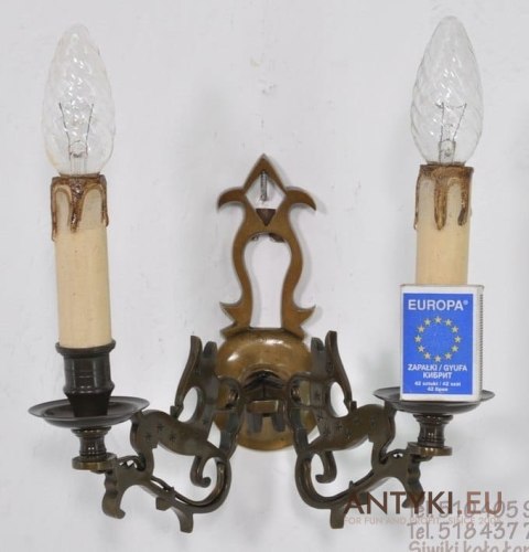 STARY KINKIET RUSTYKALNY Z BRAZU LAMPA RUSTIC