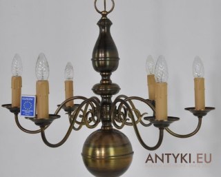 XL DUZA LAMPA DUZY Pająk ZYRANDOL VINTAGE ANTYK