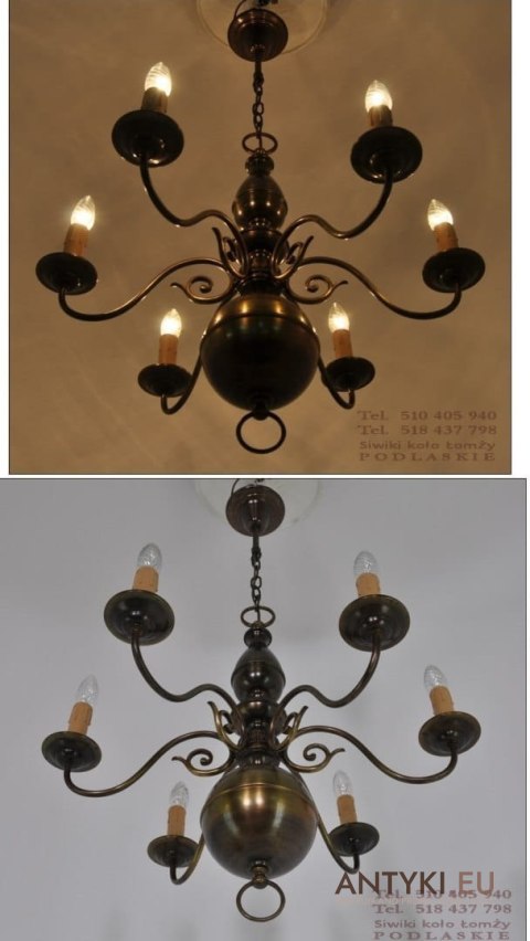 XL DUZA LAMPA DUZY Pająk ZYRANDOL VINTAGE ANTYK