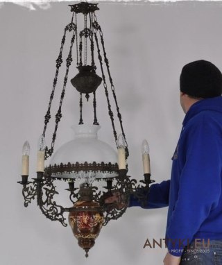 XL DUZA LAMPA RUSTYKALNA MAJOLIKA ZYRANDOL RUSTIC