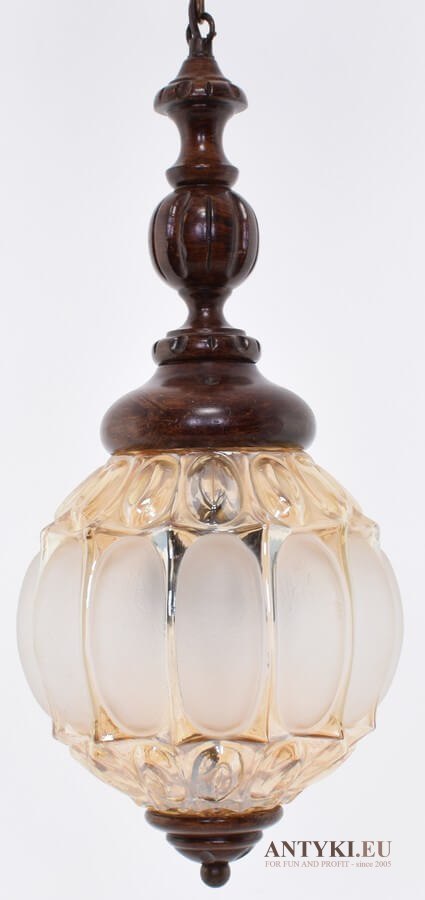 Szklana kula zwis sufitowy lampa eklektyczna sufitowa do gabinetu salonu antyki