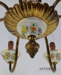 Włoski żyrandol salonowy chandelier do sypialni porcelanowy antyk ekskluzywny