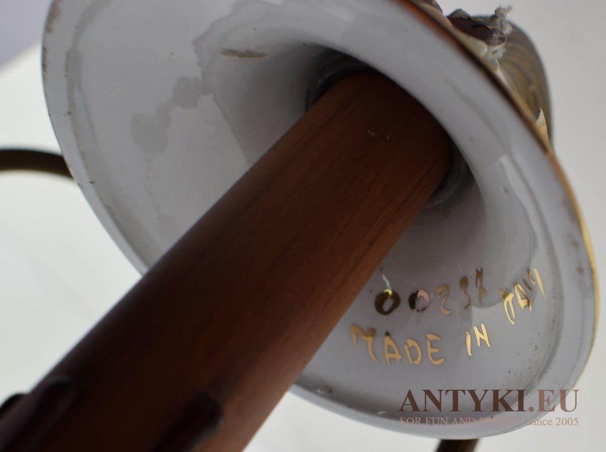 Włoski żyrandol salonowy chandelier do sypialni porcelanowy antyk ekskluzywny