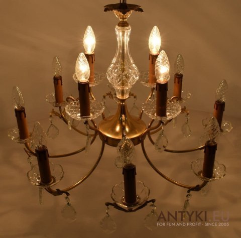 Wykwintny żyrandol kryształowy salonowy dekoracyjna kryształowa lampa sufitowa