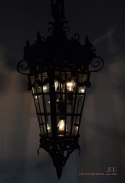 XXL gigantyczne latarnie zewnętrzne. Para antycznych lampionów zamkowych. Pałacowe lampy z Francji.