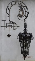 XXL! Para antycznych lampionów zamkowych. Pałacowe lampy przed zamek z Francji.