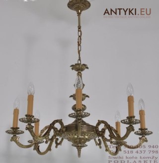 XL STARY DUZY ZYRANDOL ZLOTO SREBRNY KOLOR