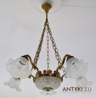 Zabytkowa lampa do salonu żyrandol ekskluzywny do biblioteki lub gabinetu chandelier