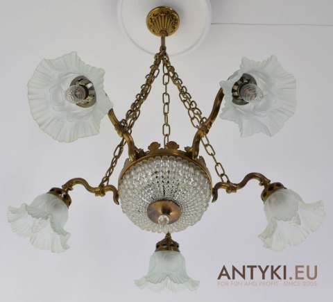 Zabytkowa lampa do salonu żyrandol ekskluzywny do biblioteki lub gabinetu chandelier