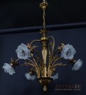 Zabytkowa lampa secesyjna żyrandol art nouveau jugendstil antyczne oświetlenie