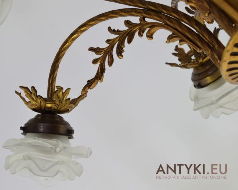 Zabytkowa lampa secesyjna żyrandol art nouveau jugendstil antyczne oświetlenie