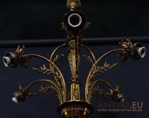 Zabytkowa lampa secesyjna żyrandol art nouveau jugendstil antyczne oświetlenie