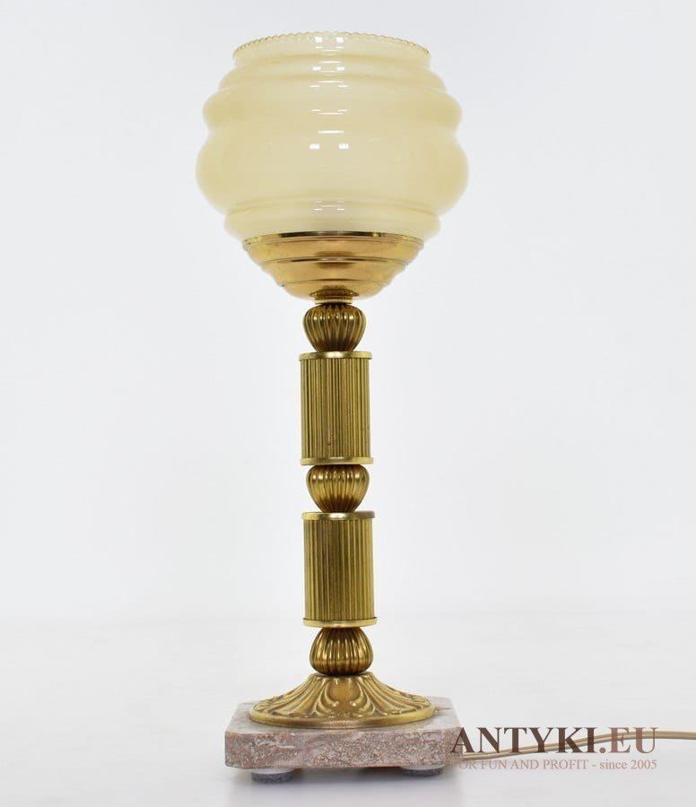 Zabytkowa lampka Empire na stolik lampa ekskluzywna antyczna oświetlenie vintage