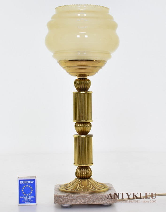 Zabytkowa lampka Empire na stolik lampa ekskluzywna antyczna oświetlenie vintage