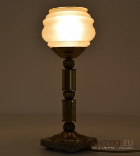 Zabytkowa lampka Empire na stolik lampa ekskluzywna antyczna oświetlenie vintage