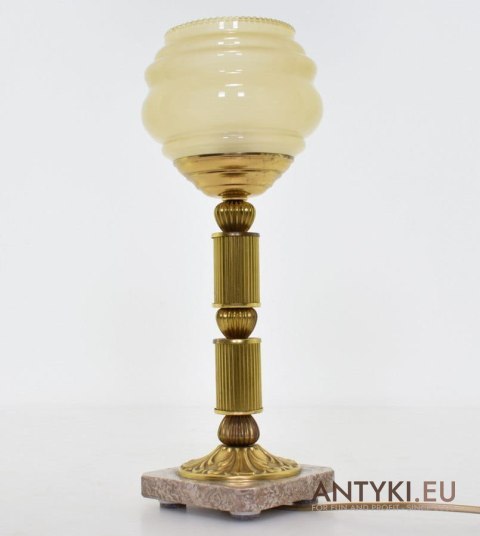 Zabytkowa lampka Empire na stolik lampa ekskluzywna antyczna oświetlenie vintage