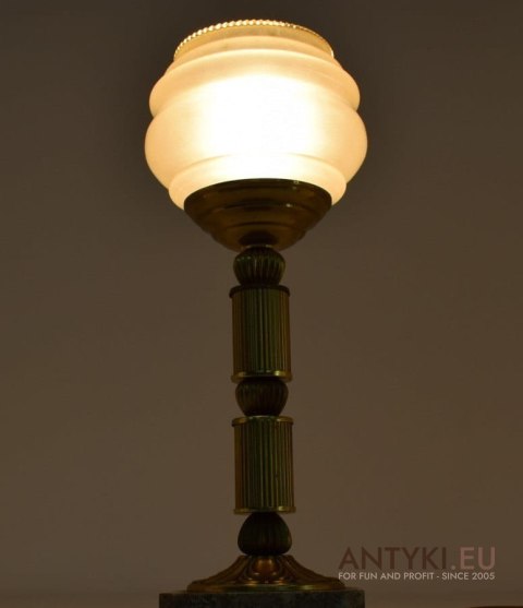 Zabytkowa lampka Empire na stolik lampa ekskluzywna antyczna oświetlenie vintage