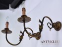 Zabytkowe kinkiety do katedry kościoła muzealne lampy ścienne antyki