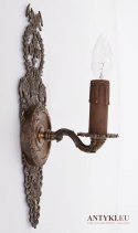 Zabytkowy kinkiet pałacowy lampka antyczna do dworku pałacu antyczne oświetlenie