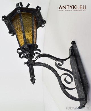 XXL! Zjawiskowa lampa ścienna zewnętrzna vintage – duża latarnia z Austrii