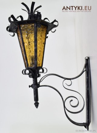 XXL! Zjawiskowa lampa ścienna zewnętrzna vintage – duża latarnia z Austrii
