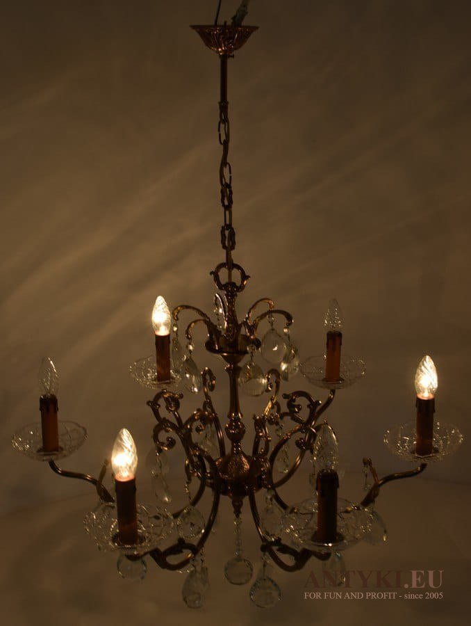 Zabytkowy żyrandol do zamku dworku lampa wisząca salonowa