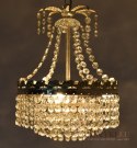 Malutki żyrandol w kolorze starego srebra. Lampa z kryształów.