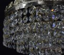 Malutki żyrandol w kolorze starego srebra. Lampa z kryształów.