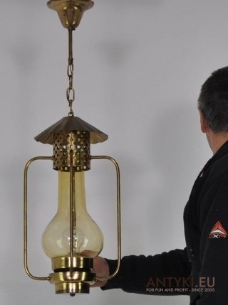 ZYRANDOL Z LAT 1940 LAMPA SUFITOWA Z KLOSZEM