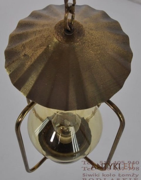 ZYRANDOL Z LAT 1940 LAMPA SUFITOWA Z KLOSZEM