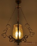 Stara lampa sufitowa z kloszem
