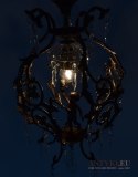 Zwis barokowy. Lampa kula sufitowa barok rokoko z amorkiem. Antyki.
