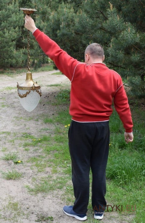 Zwis secesyjny lampa wisząca Art Nouveau pałacowe oświetlenie Jugendstil dla konesera antyk