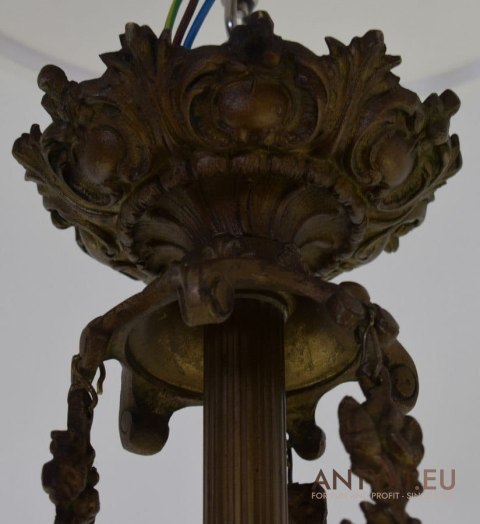 Żyrandol Art Nouveau lampa secesyjna sufitowa antyki salonowe Jugendstil do dworu