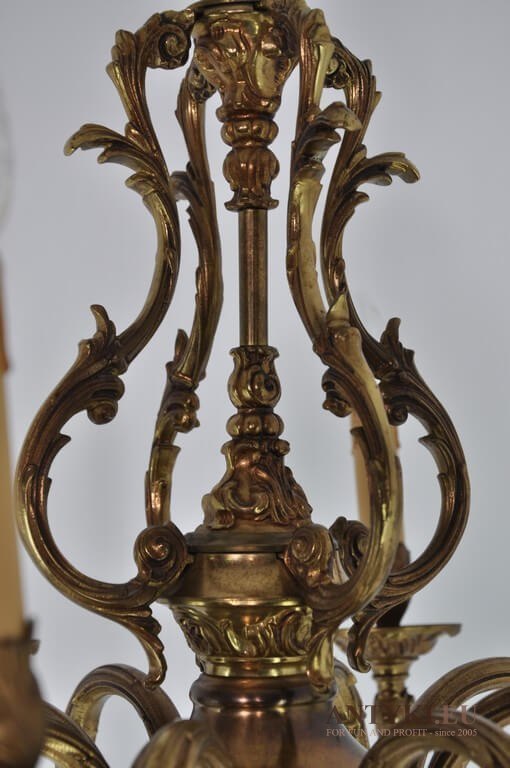Żyrandol kościelny pałacowy, potężna lampa do kościoła cerwki synagogi. Ludwik XV. Antyk